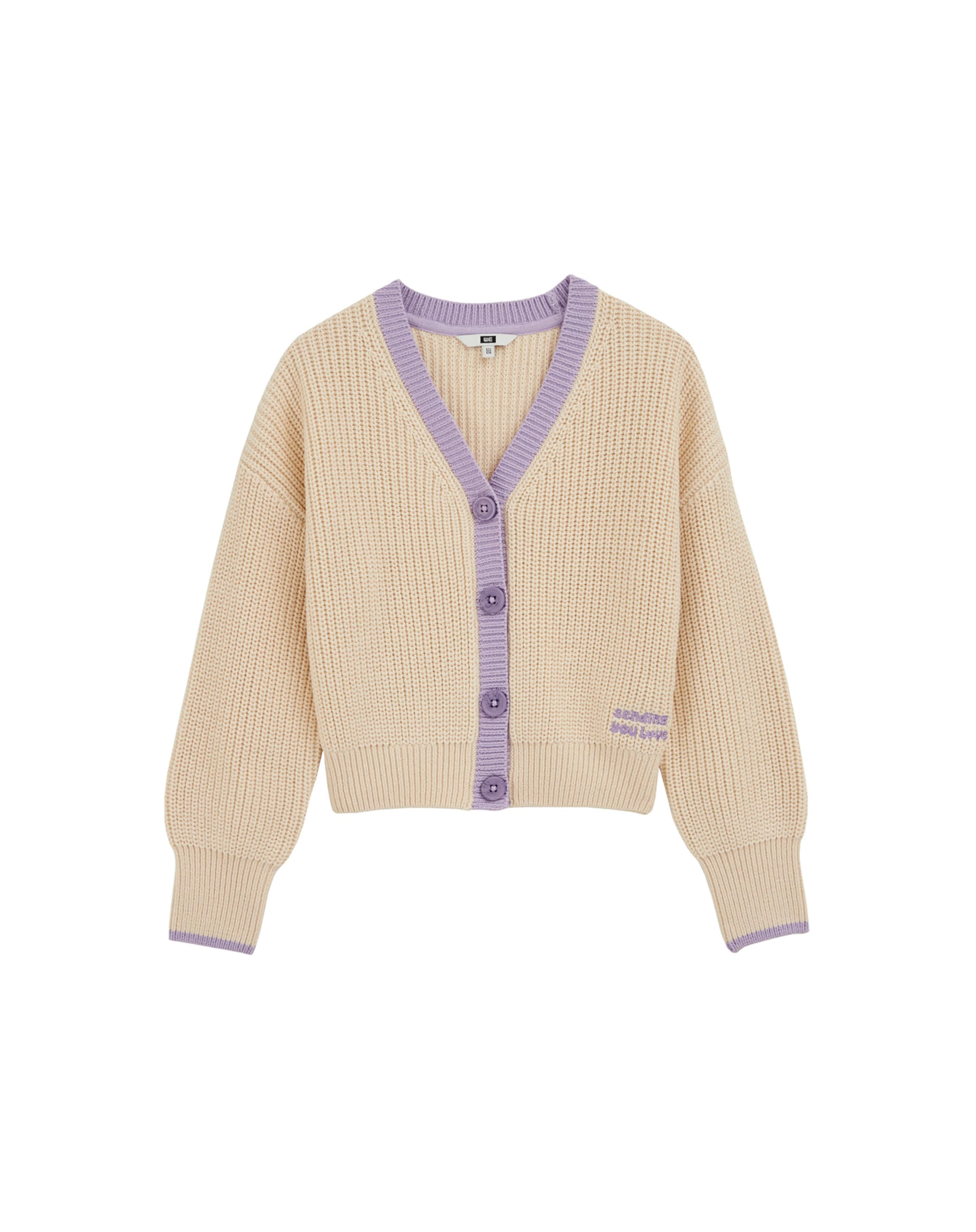 WE Fashion Pletena jopa | bež barva: sprednja stran