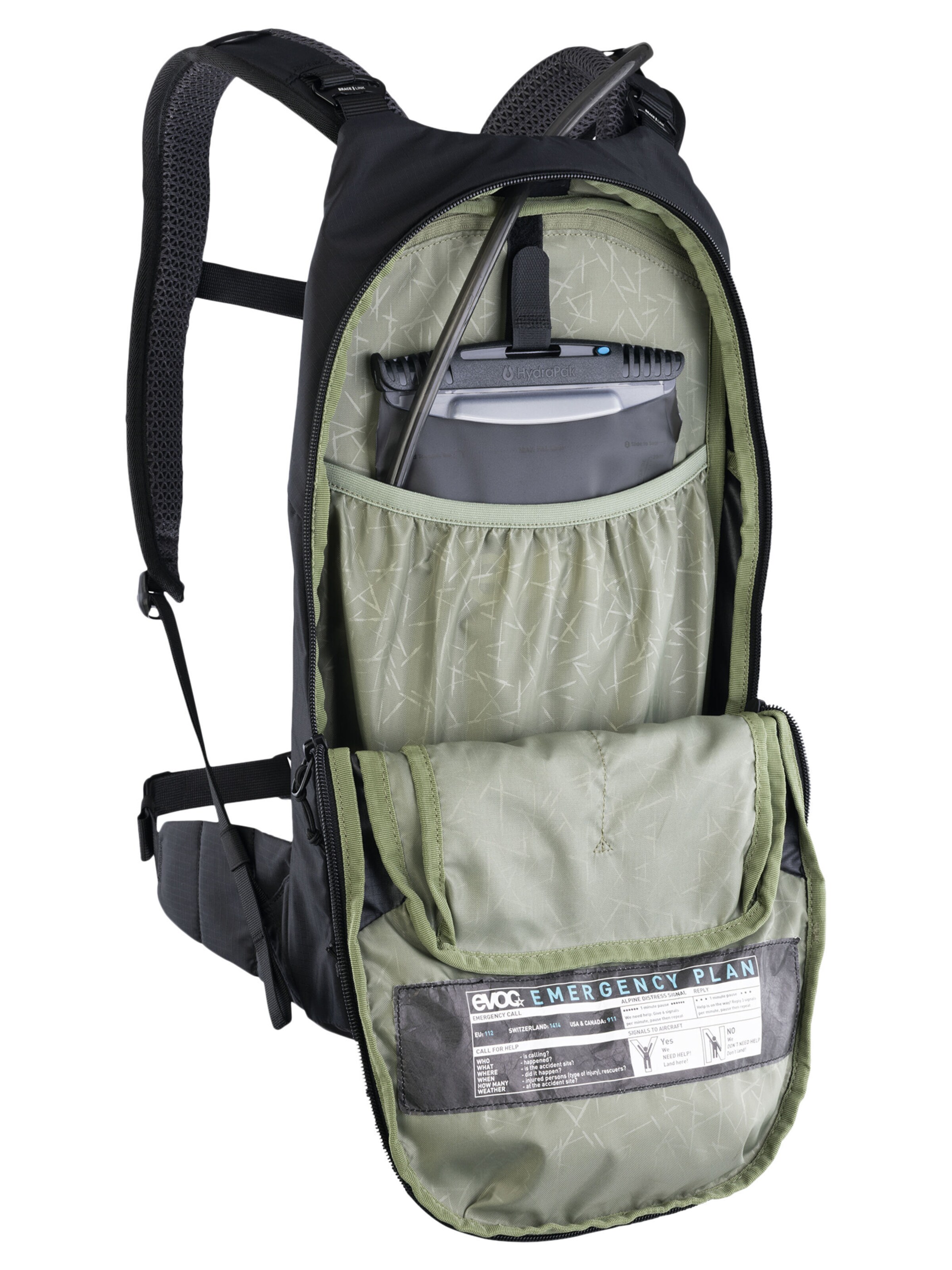EVOC Backpack 'STAGE 6 + HYDRATION BLADDER 2' in Black