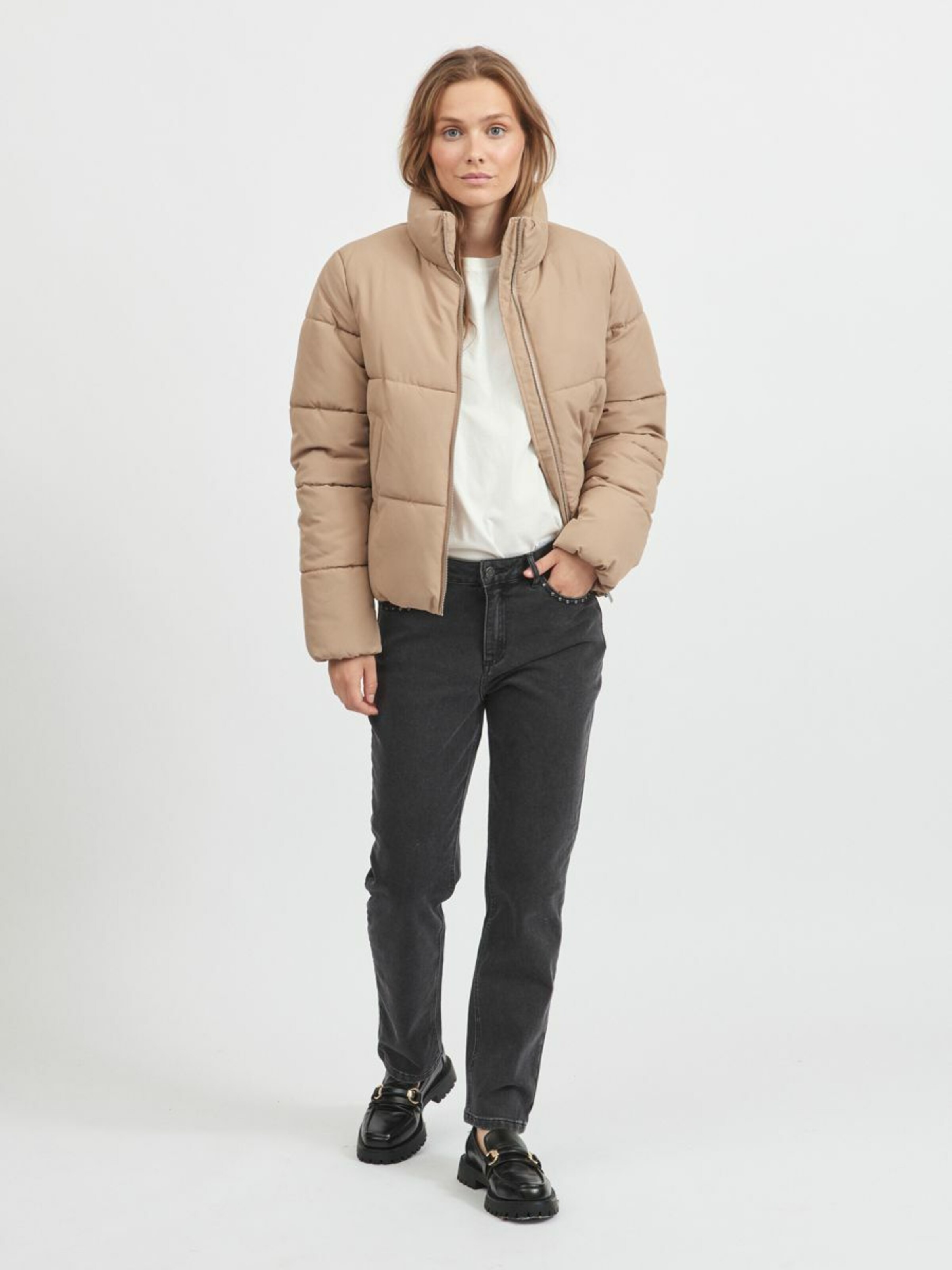 Frauen Jacken VILA Übergangsjacke in Beige - KE87460 Frauen Jacken VILA Übergangsjacke in Beige - KE87460