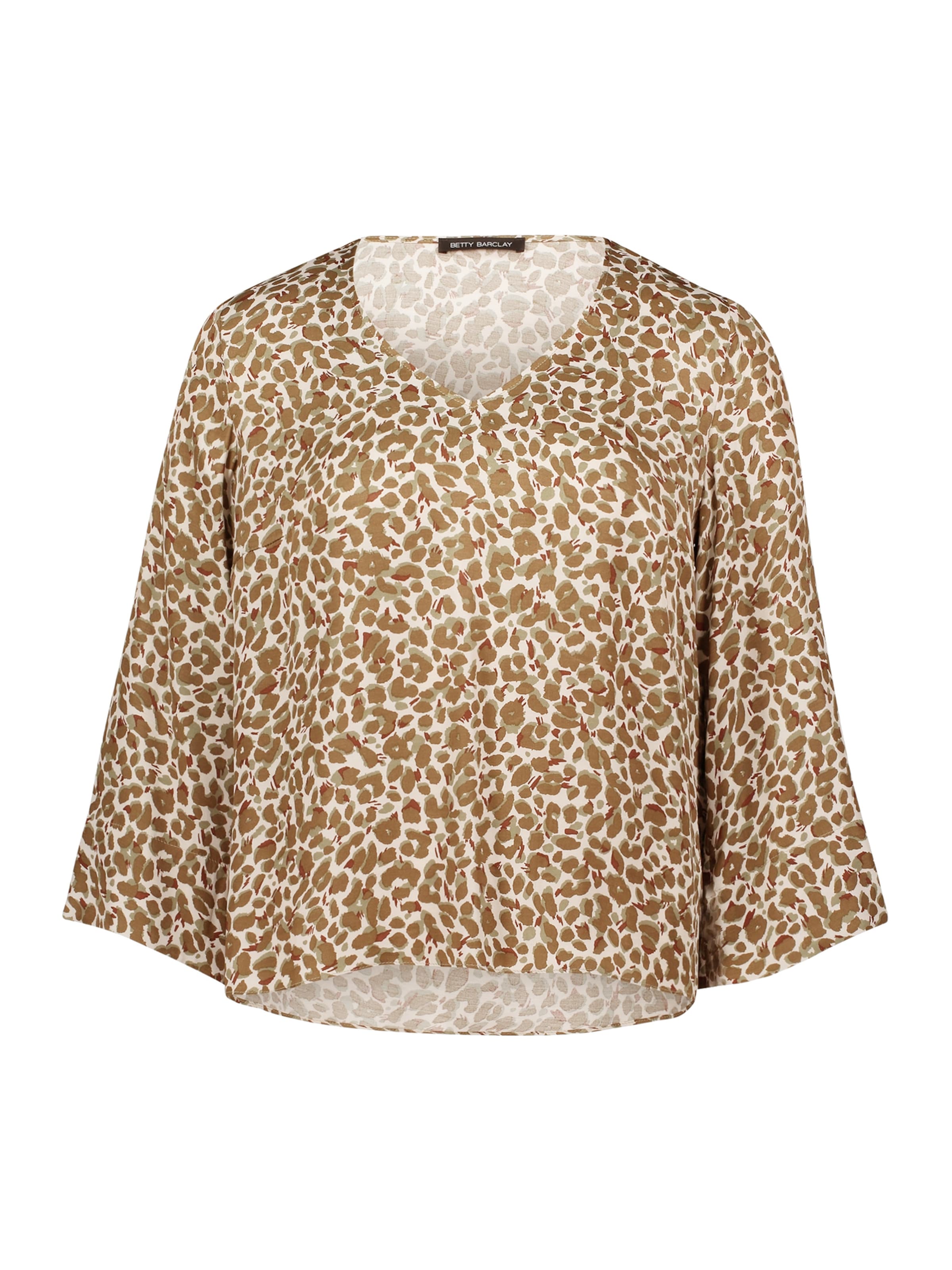 Betty Barclay Schlupfbluse mit Leoprint in Beige: Vorderseite