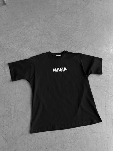 Kleidermafia Shirt 'Oversize Mafia Tribal T-shirt - Black'‌‌‌‌‌‌ in Schwarz