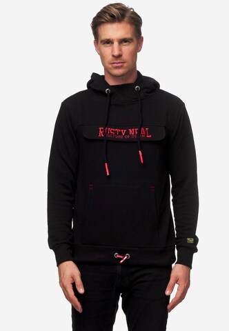Rusty Neal Sweatshirt in Zwart: voorkant