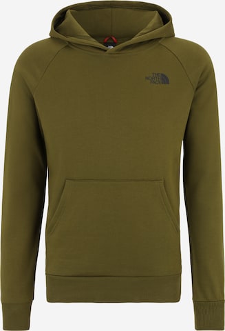 THE NORTH FACE Regular fit Tréning póló 'RED BOX' - zöld: elől