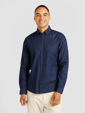 JOOP! Jeans Regular fit Button Up Shirt 'Heli' in Blue: front