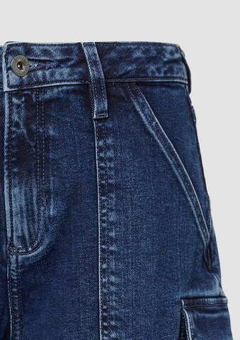 QS Loosefit Cargojeans in Blauw