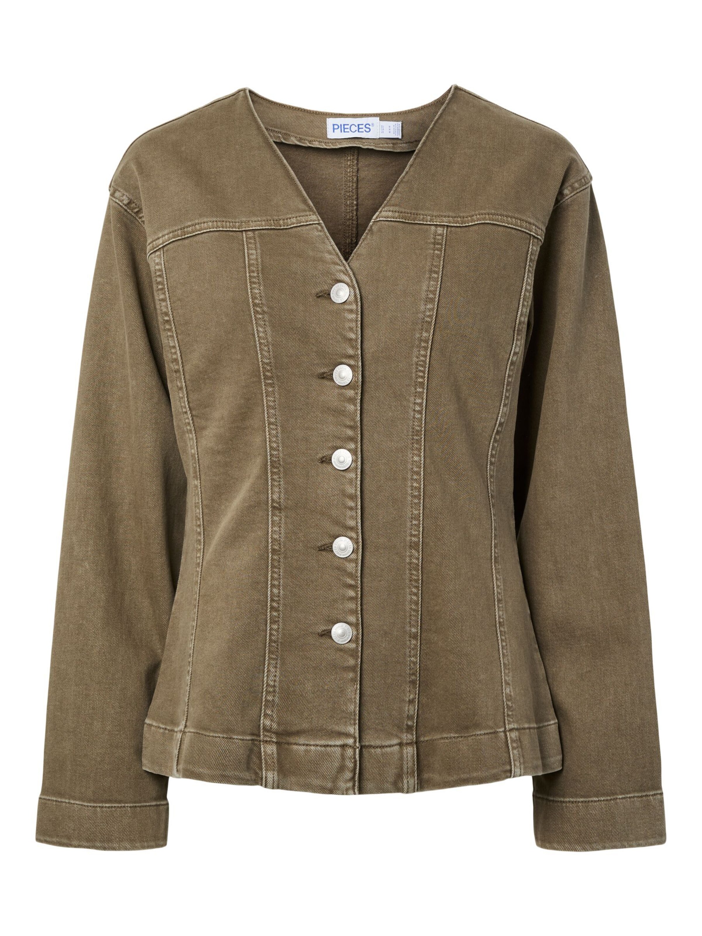 PIECES - Chaqueta de entretiempo 'SILKE ' en verde: frente