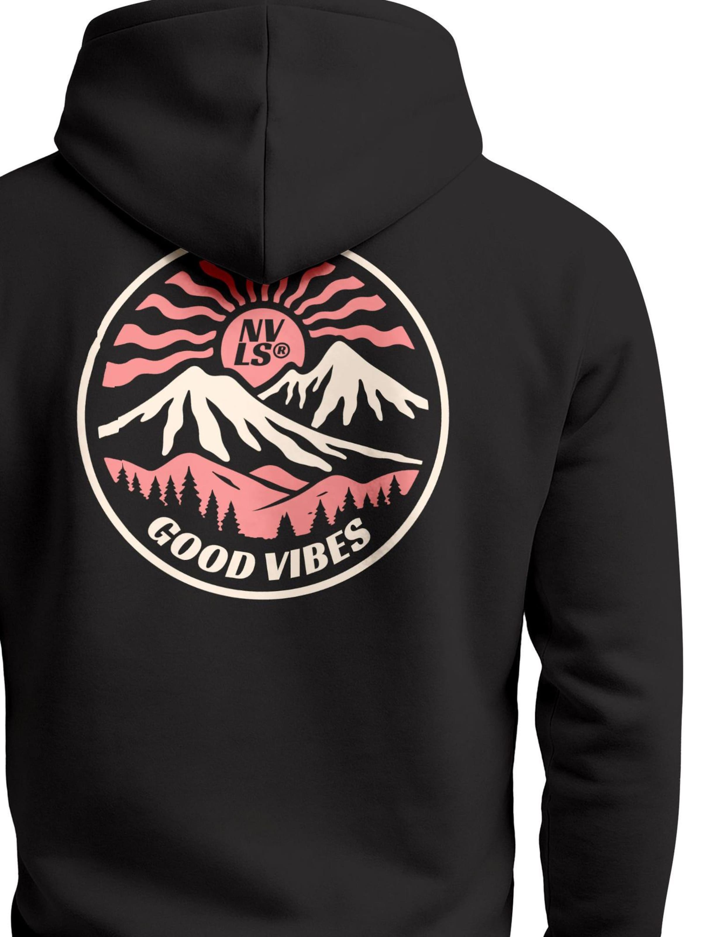 Neverless Sweatshirt 'Good Vibes' in Black