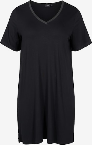 Zizzi - Camisola de pijama 'MASRO' em preto: frente