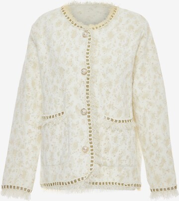 ALARY Knit Cardigan in White: front