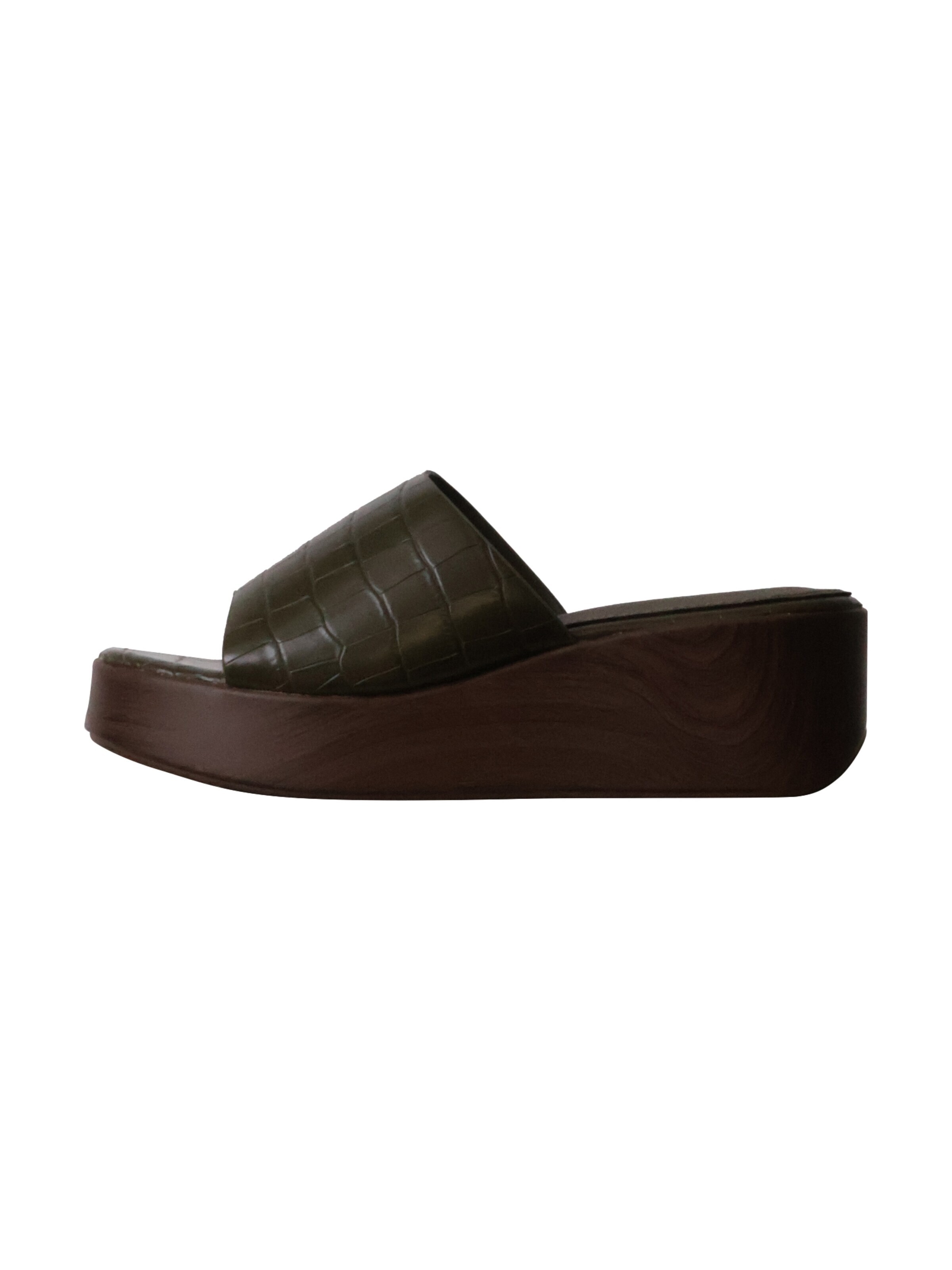 Stephan Sandal 'Sandalen mit Keilabsatz zum Hineinschlüpfen' in Green: front