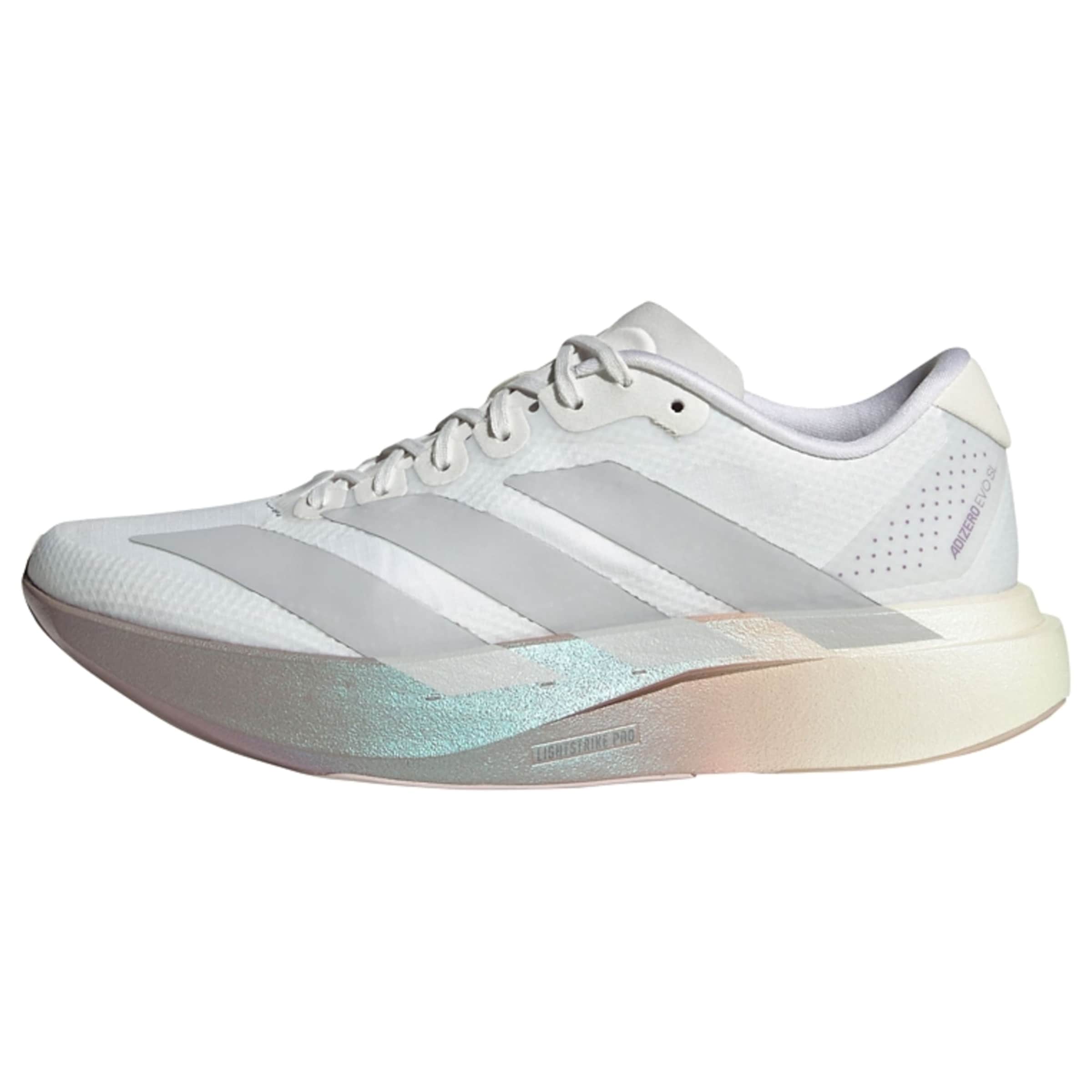 Chaussure de course 'Adizero EVO' ADIDAS PERFORMANCE en blanc : devant