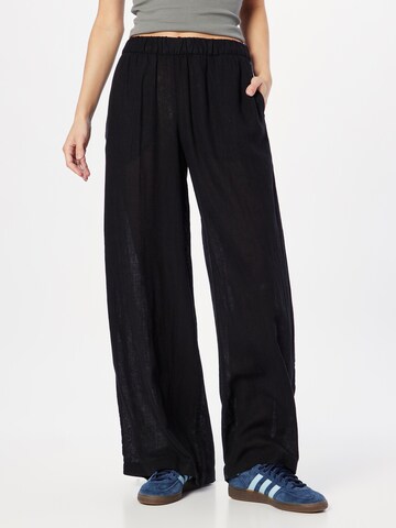 WEEKDAY Wide leg Broek 'Freya' in Zwart: voorkant