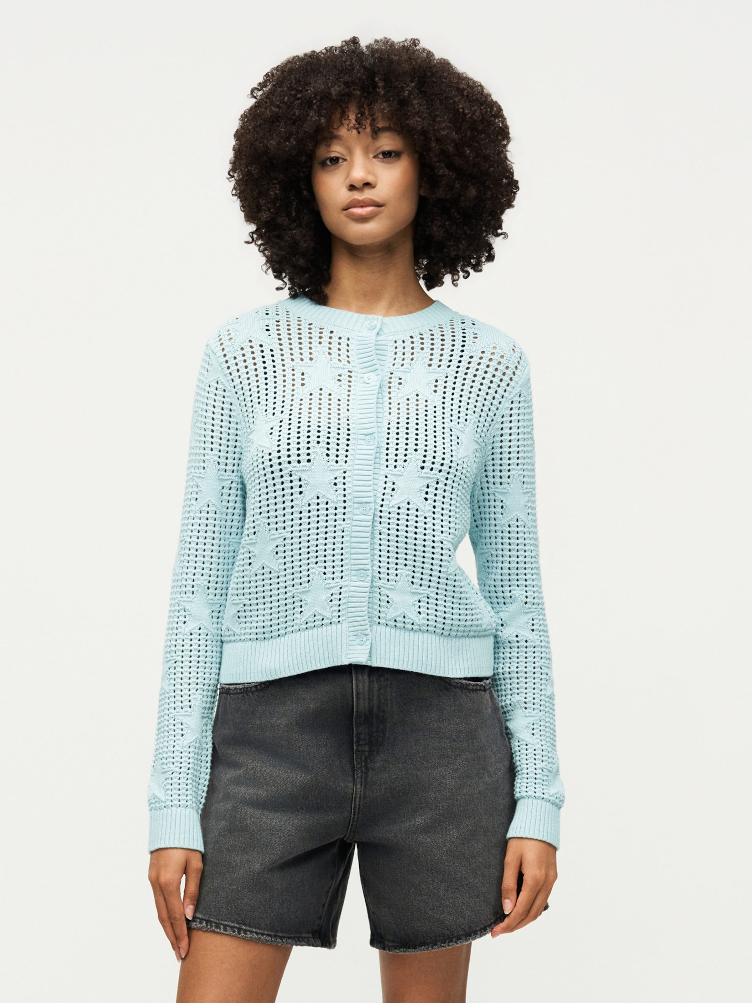 VANS Knit Cardigan 'DOLLY STAR' in Light Blue | ABOUT YOU