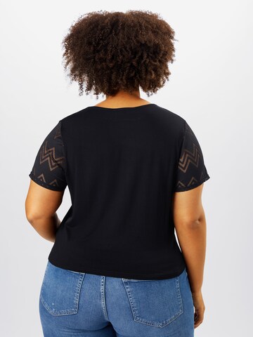 T-shirt 'Perle' ABOUT YOU Curvy en noir