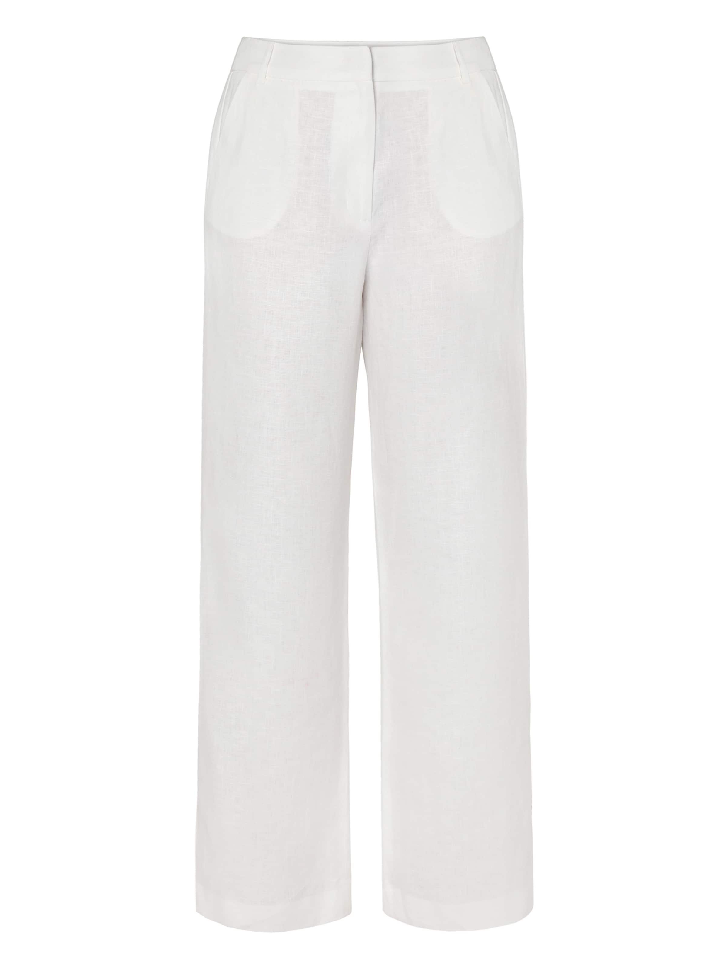 TATUUM Loosefit Παντελόνι σε λευκό: μπροστά