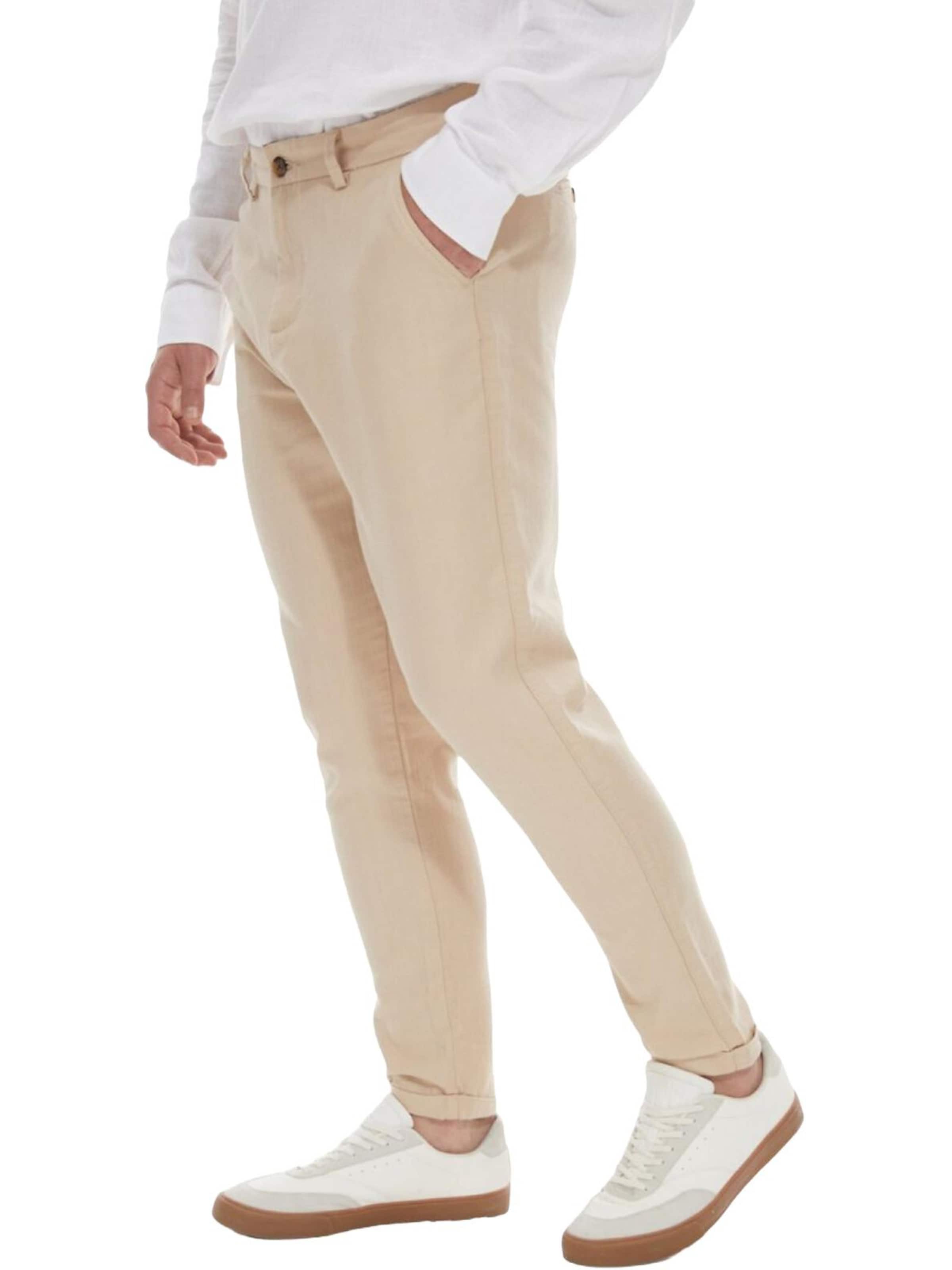 LTB Jeans - Slimfit Vaquero 'LTB Jeans Herrenhose in Leinenoptik' en beige
