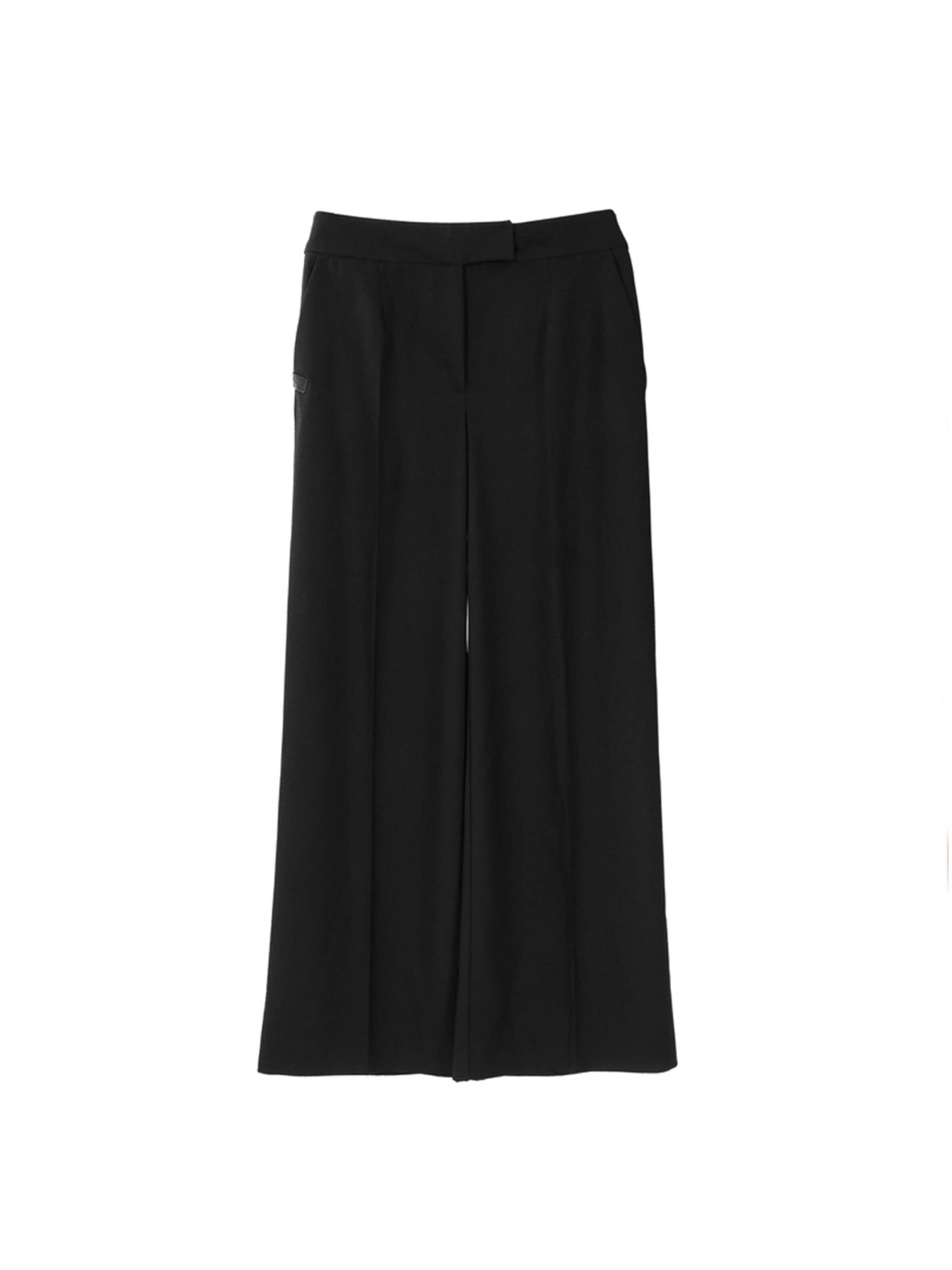 OPRA Flared Trousers 'Opra Spodnie damskie Alia Black High Waist Pants OP-ALIA-BLACK' in Black: front