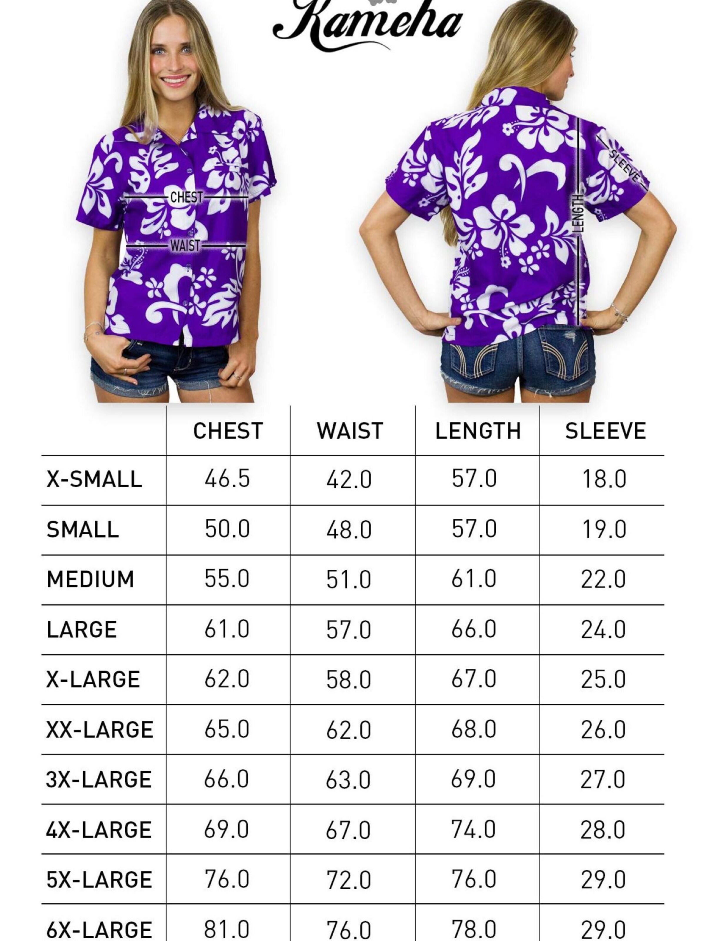 Camicia da donna 'Hibiscus' di King Kameha in lilla