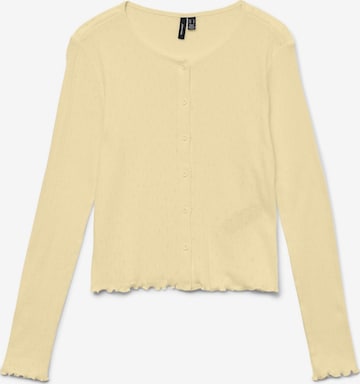 VERO MODA Gebreid vest 'ISA' in Geel: voorkant