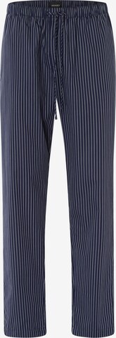 Hanro Pajama Pants ' Night & Day ' in Blue: front