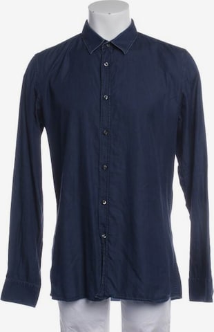 HUGO Red Button Up Shirt in L in Blue: front