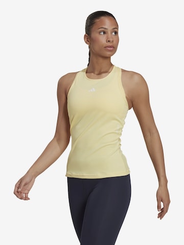 ADIDAS PERFORMANCE Sports Top 'Techfit' in Yellow: front