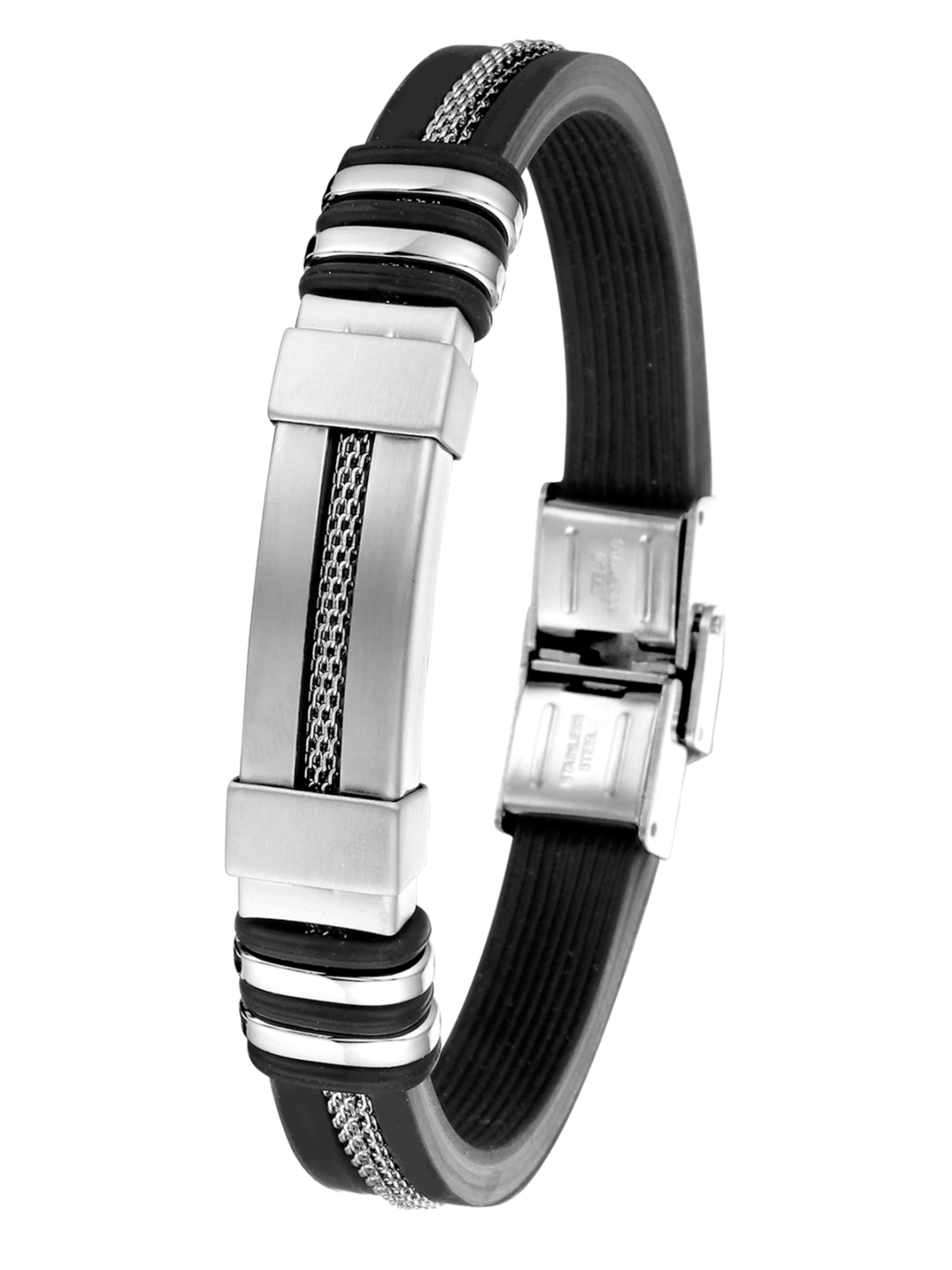 Lucardi Armband in Zwart: voorkant