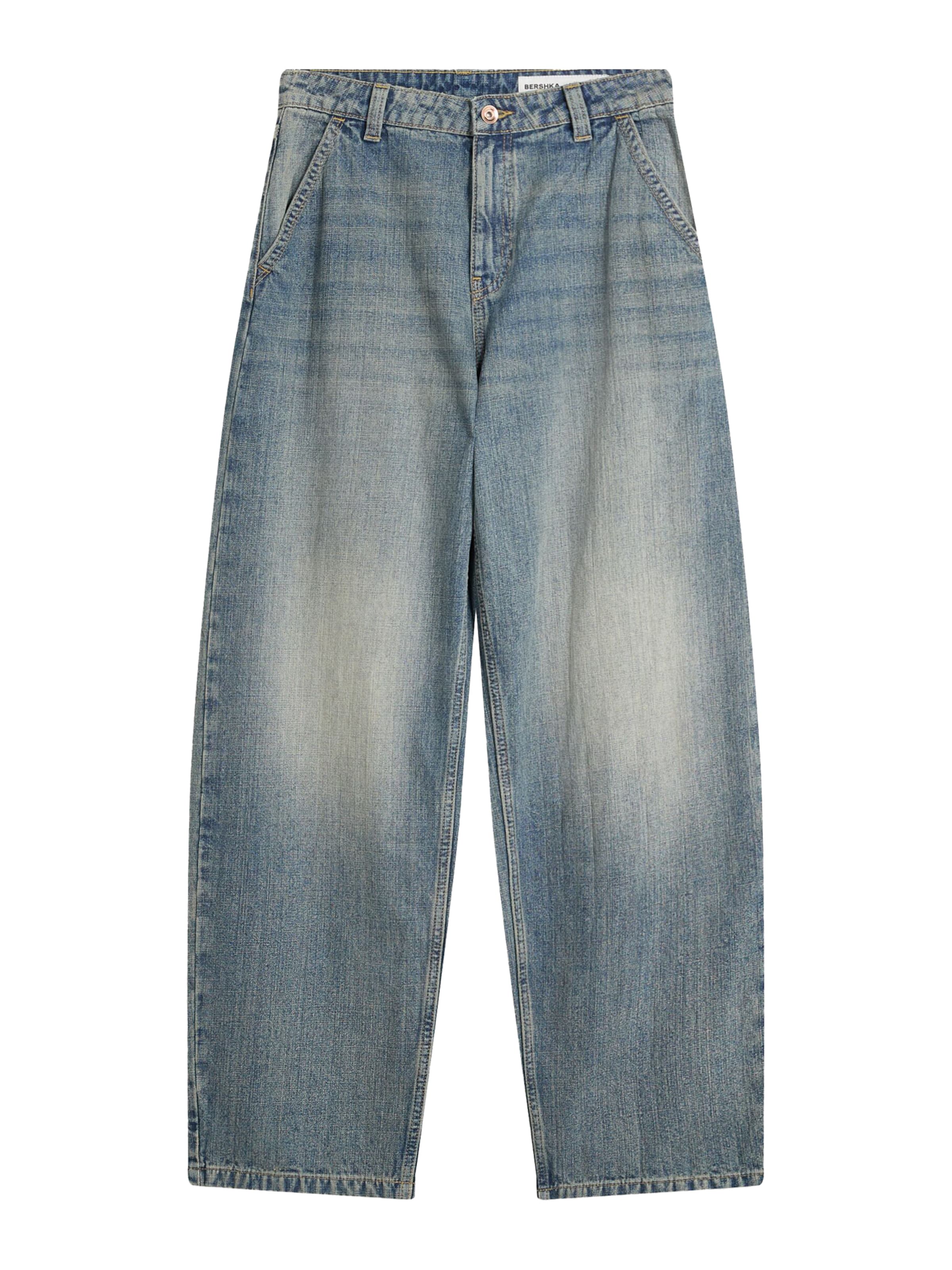 Bershka Baggy Jeans in Blue: front