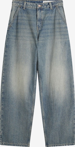 BershkaBaggy Traperice - plava boja: prednji dio