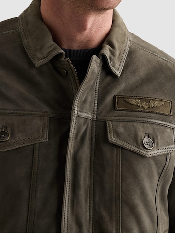 Giacca di mezza stagione 'Air Leather jacket' di PME Legend in verde