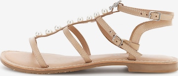 CAFè NOIR Sandaal in Beige: voorkant