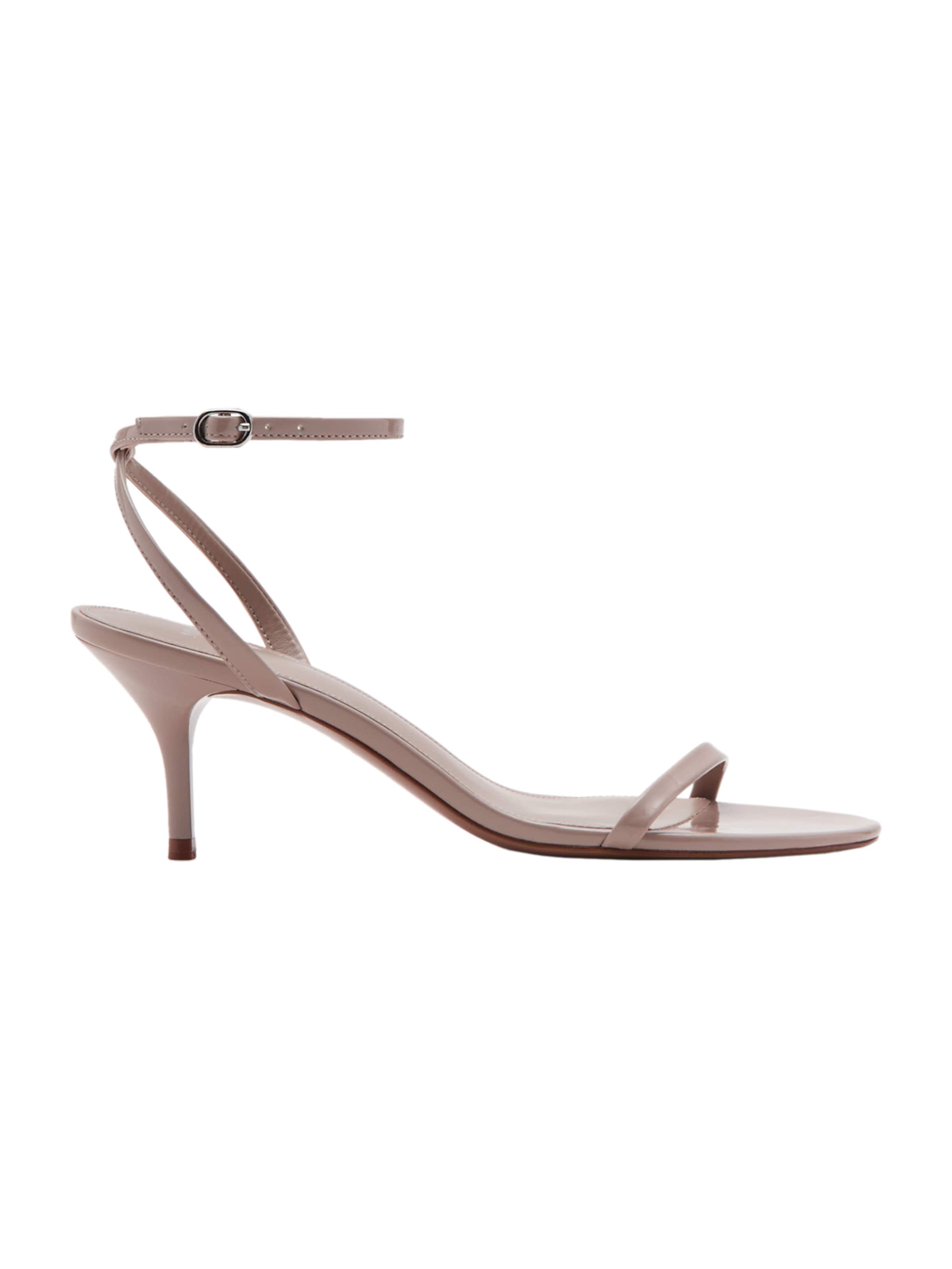 Sandales à lanières 'PIA' MANGO en beige : devant