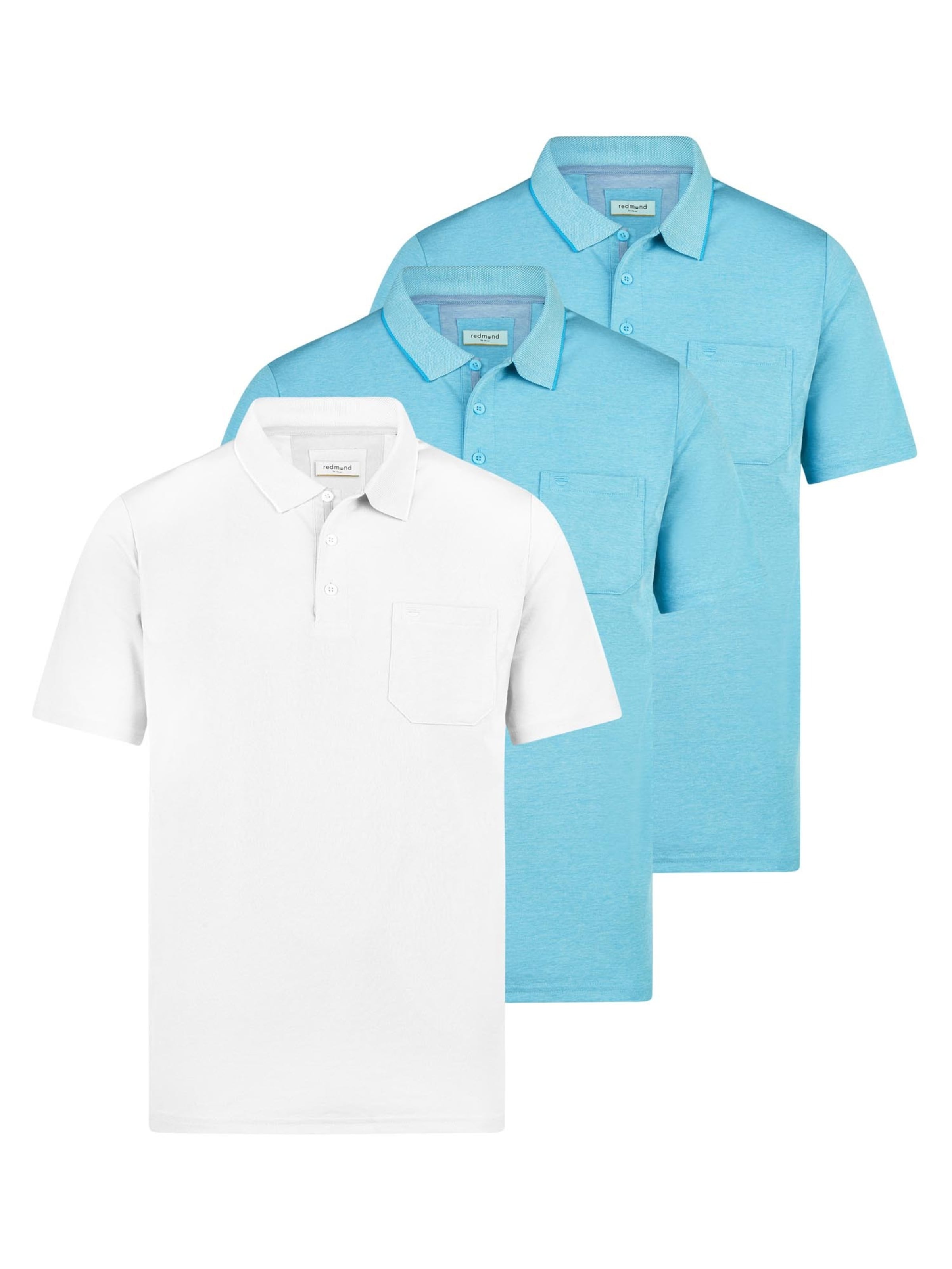 redmond Shirt 'Basic'‌‌‌‌ in Blau: Vorderseite