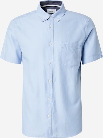 s.Oliver Overhemd in Blauw: voorkant