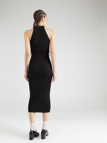 Trendyol Úpletové šaty – černá