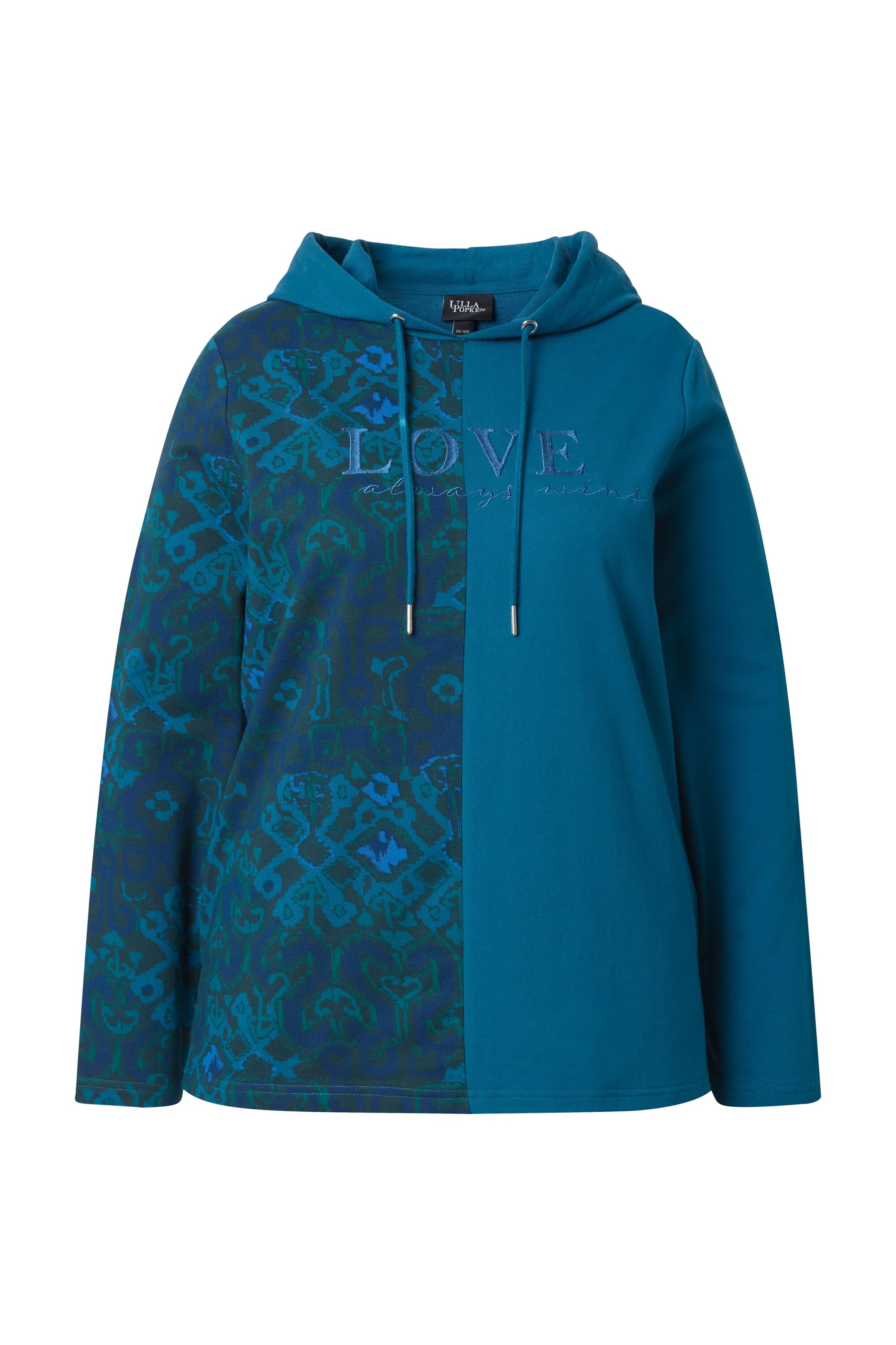 Ulla Popken Sweatshirt in Blauw: voorkant
