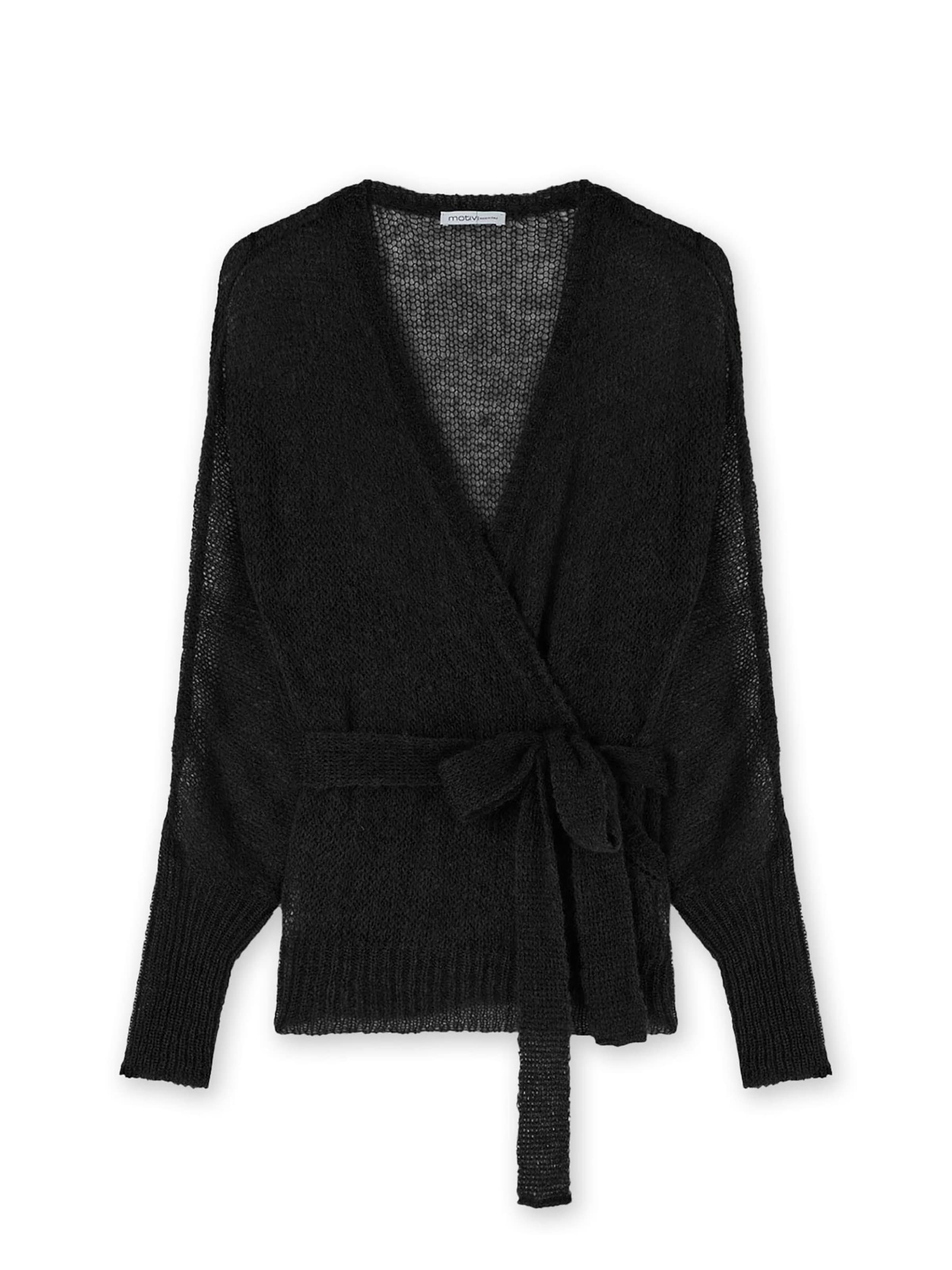 MOTIVI Strickjacke‌‌ in Schwarz: Vorderseite
