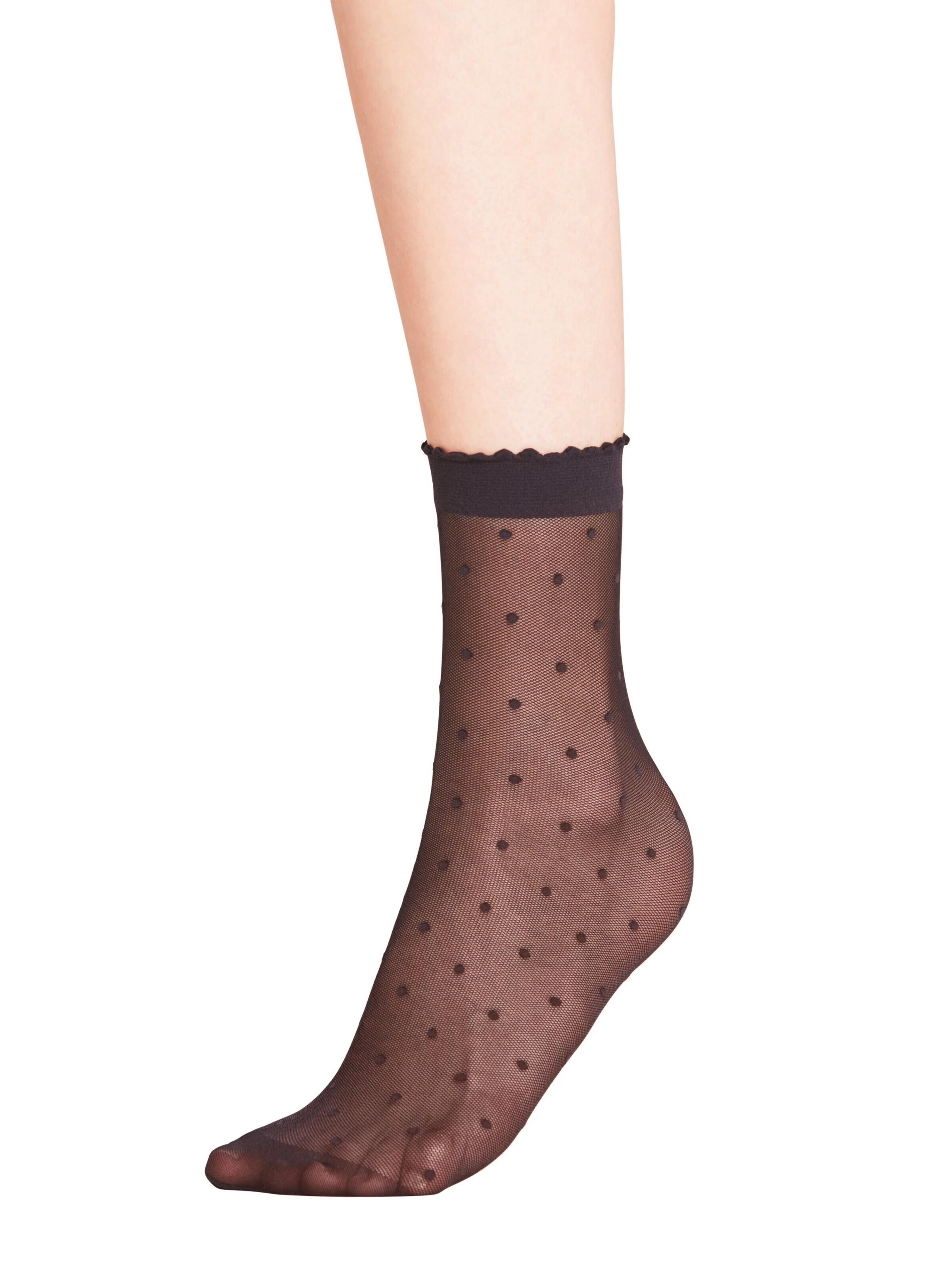 FALKE Socken 'Dot'‌‌ in Schwarz