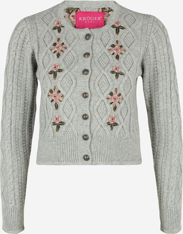 Krüger Madl Knit Cardigan 'Jolina' in Grey: front