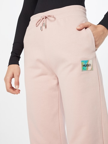 Effilé Pantalon 'Dachibi' HUGO en rose