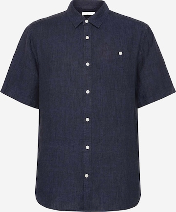 KnowledgeCotton Apparel Regular Fit Hemd in Blau: Vorderseite