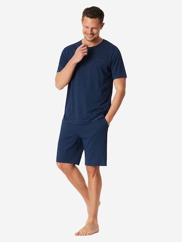 Pyjama court 'Modern Bonded' SCHIESSER en bleu
