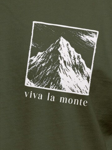 Neverless Shirt 'viva la monte' in Green