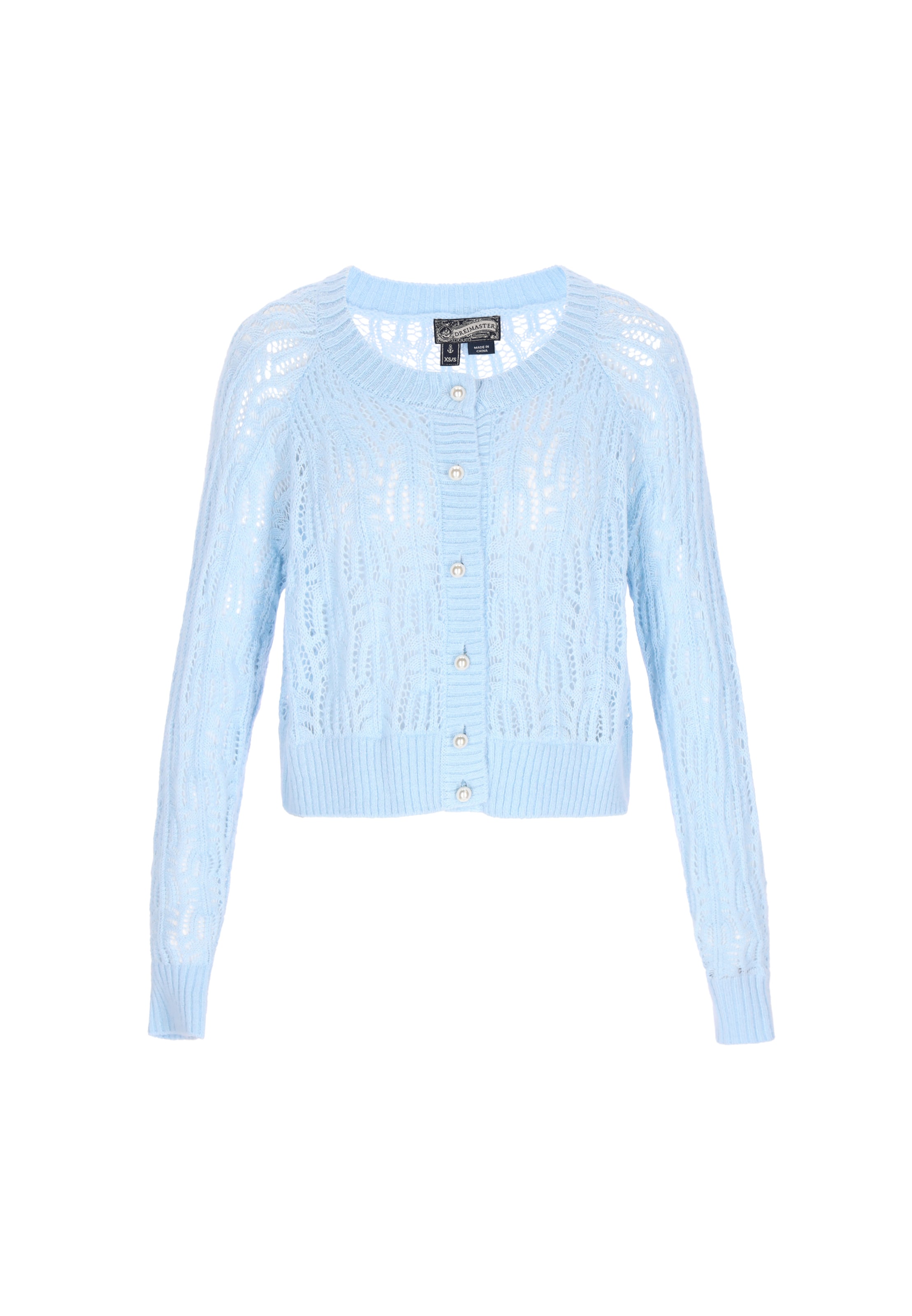 Cardigan 'Vintage' DreiMaster Vintage en bleu : devant