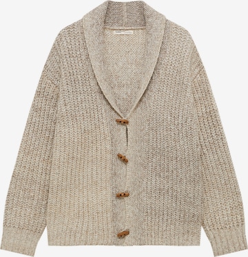 Pull&Bear Knit Cardigan in Brown: front