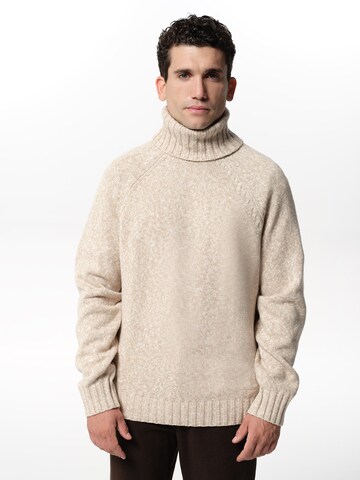 ABOUT YOU x Jaime Lorente Trui 'Luca' in Beige: voorkant