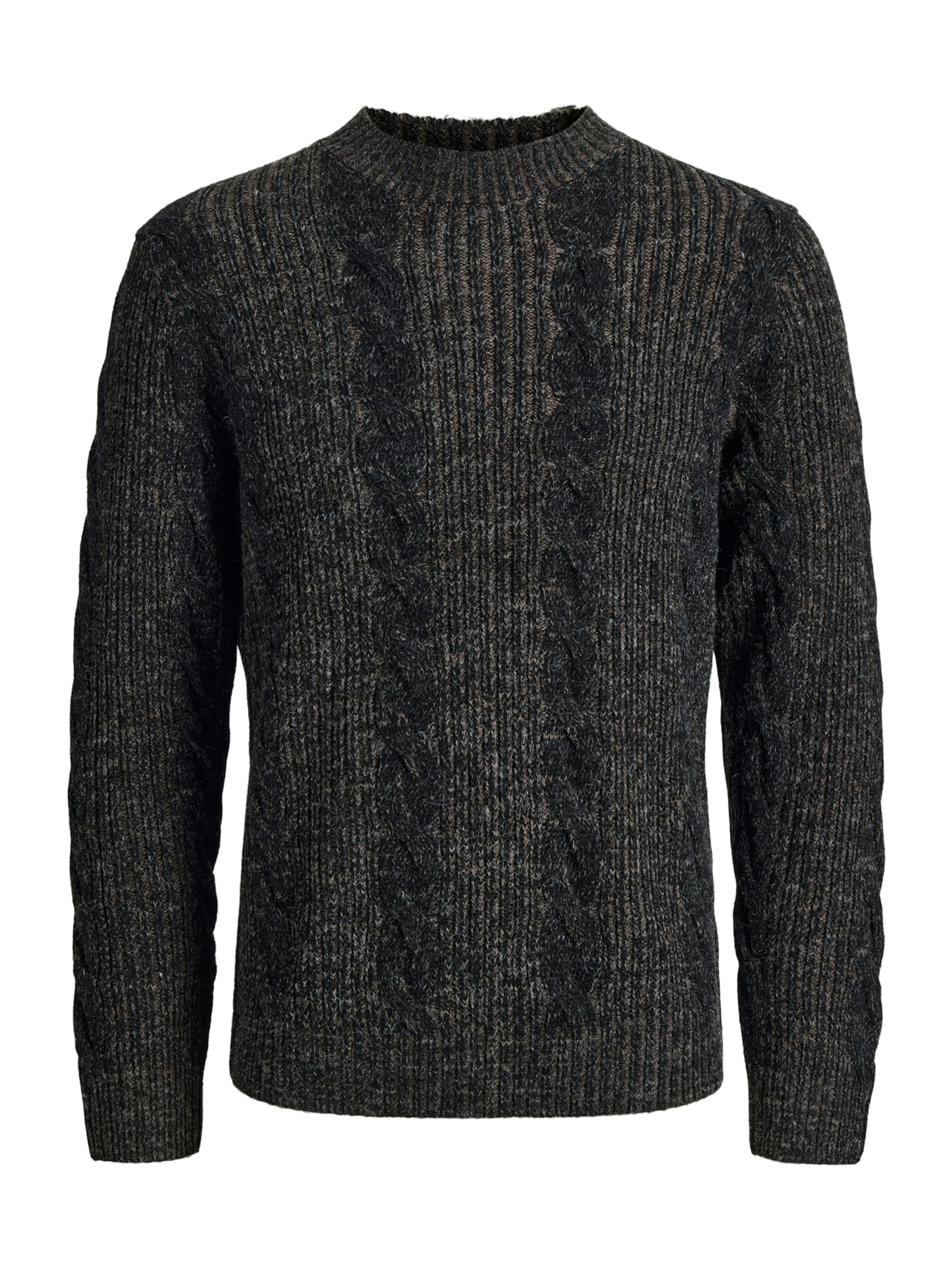 Jack & Jones Premium Trui 'JPRBLUCARL' in Zwart: voorkant