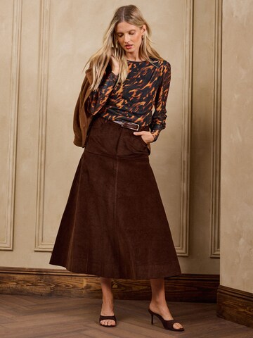Camicia da donna di love & roses in marrone