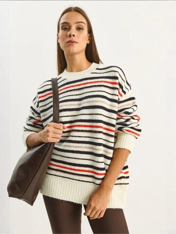 Bianco Lucci Oversized trui in Wit