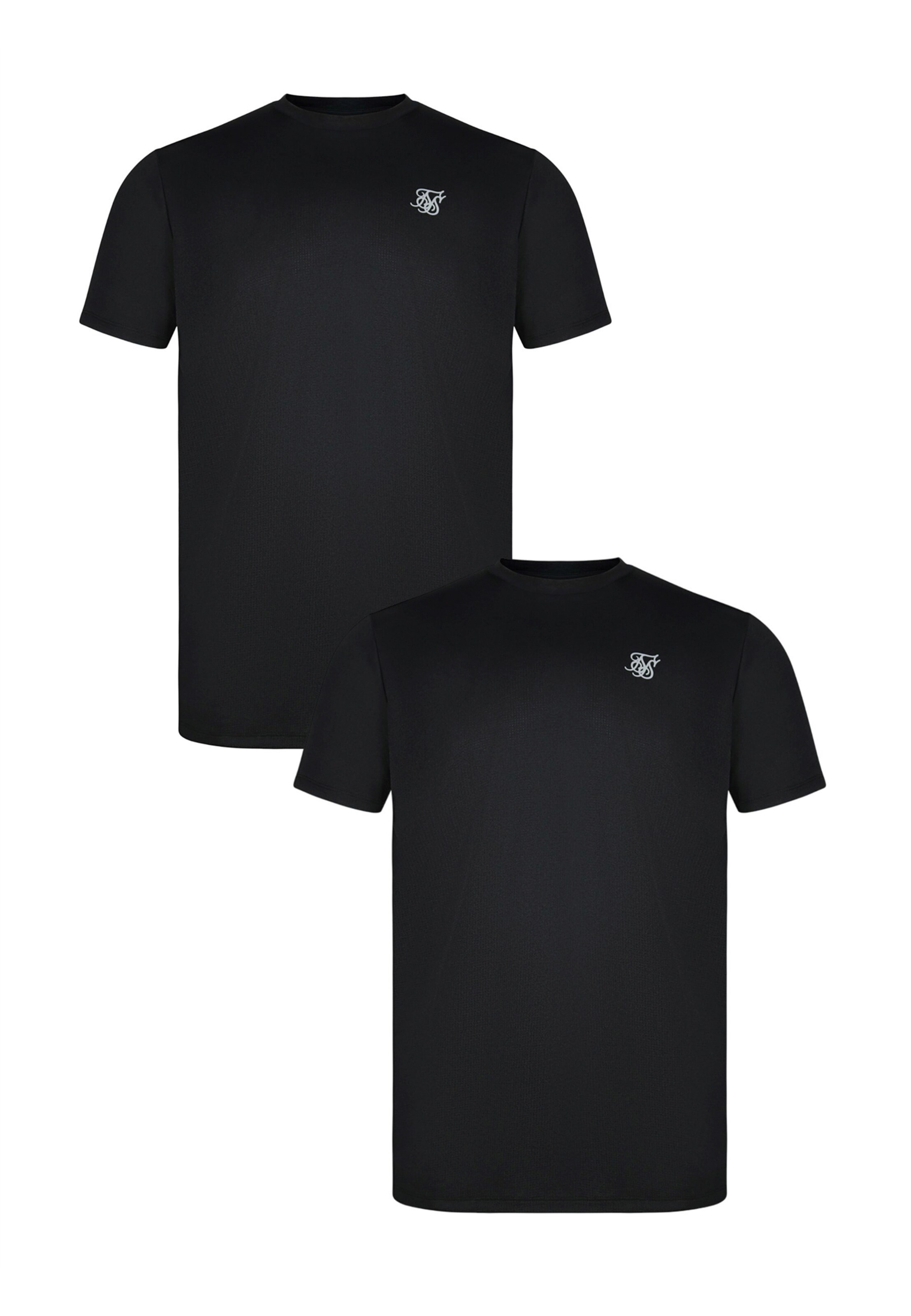 SikSilk T-Shirt in Schwarz: Vorderseite
